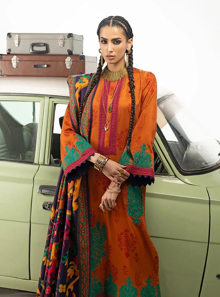 Zainab Chottani | Winter Shawl 25 | Suniva - D3 - Rang-e-Khaas