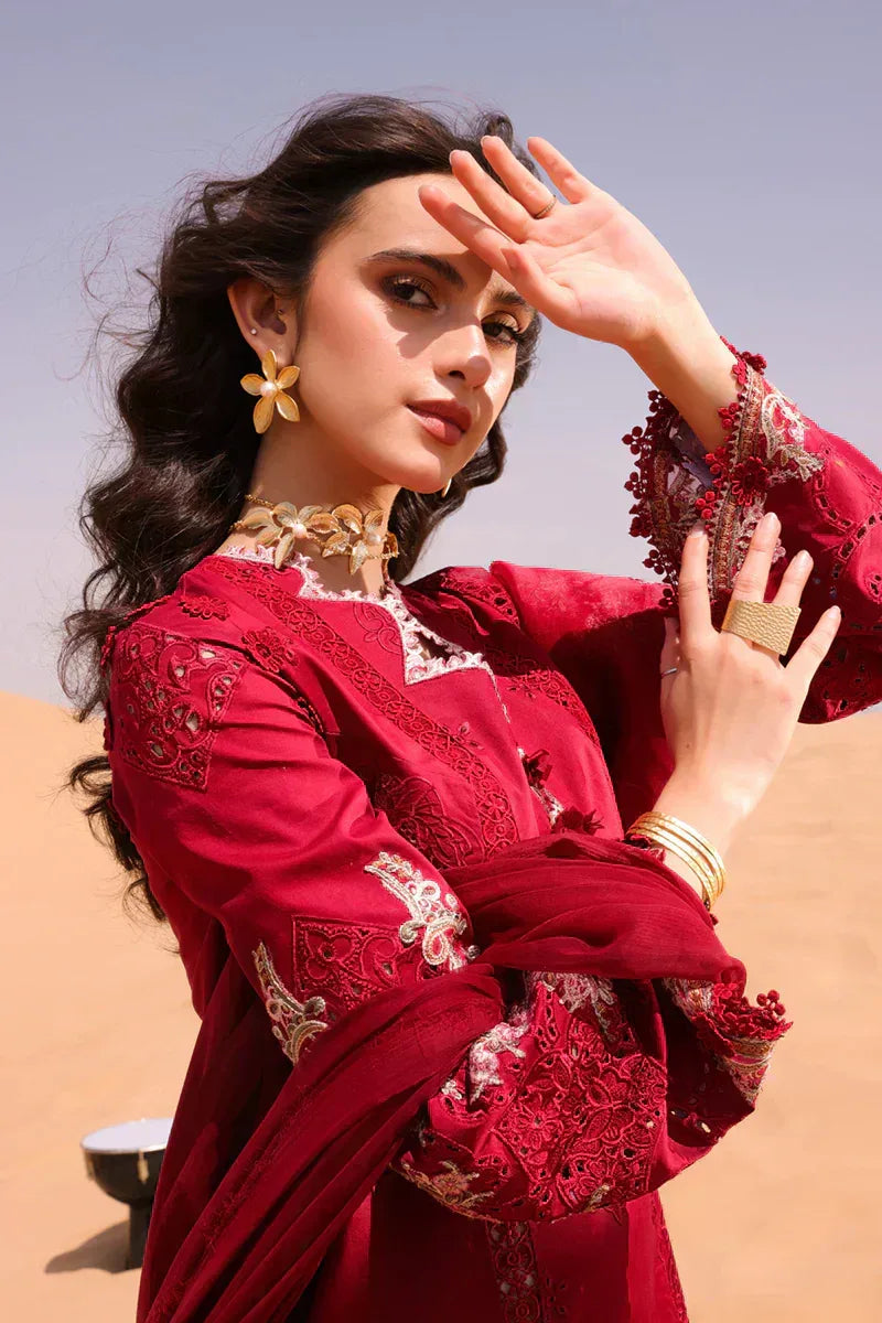 Qalamkar | Chikankari Eid Edit 24 | KM-05 AMANDINE - Rang-e-Khaas