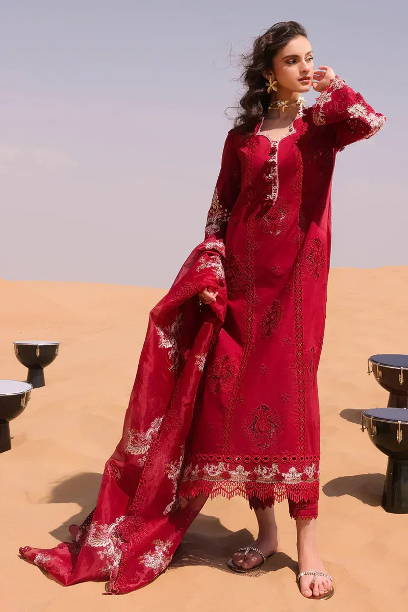 Qalamkar | Chikankari Eid Edit 24 | KM-05 AMANDINE - Rang-e-Khaas