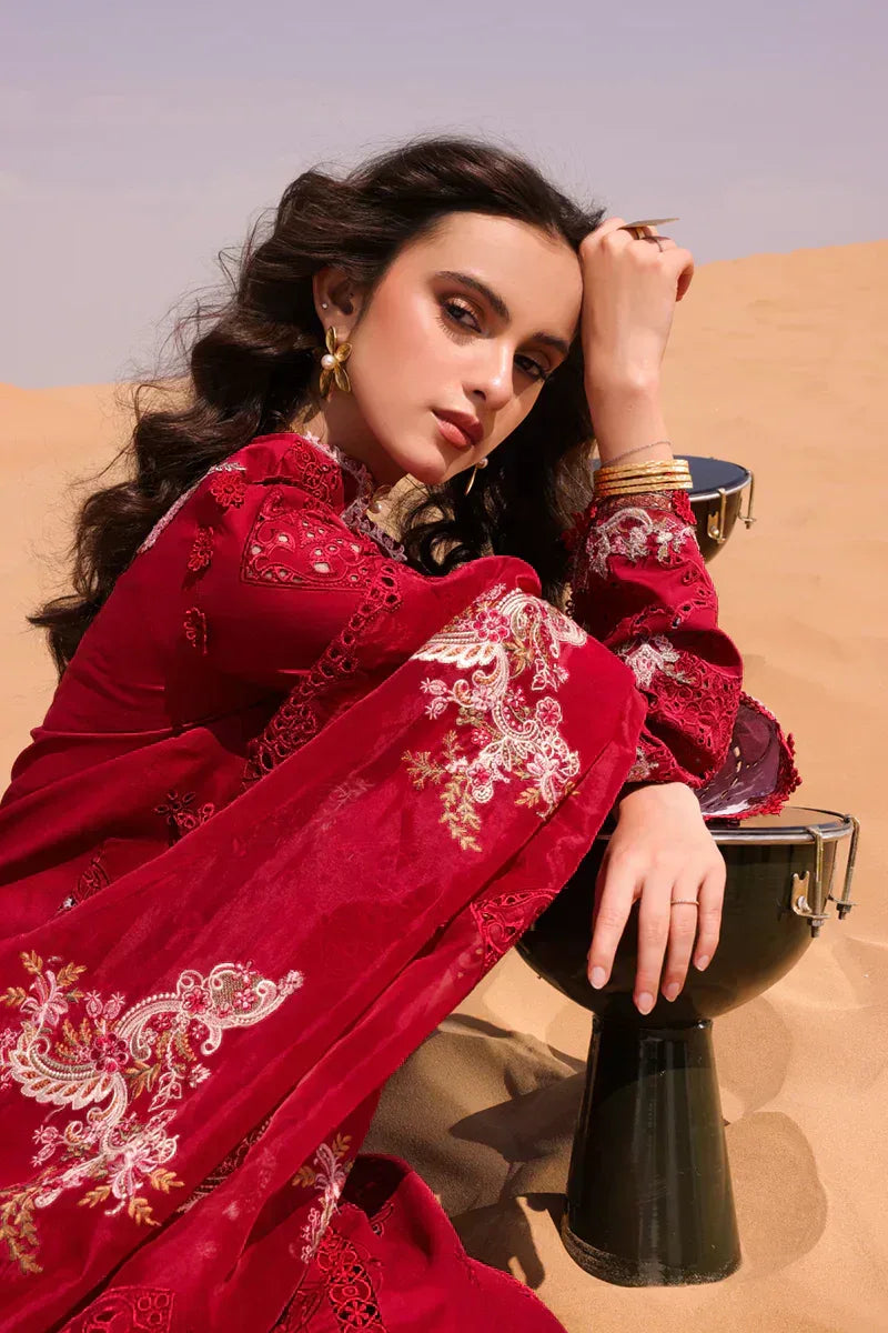 Qalamkar | Chikankari Eid Edit 24 | KM-05 AMANDINE - Rang-e-Khaas