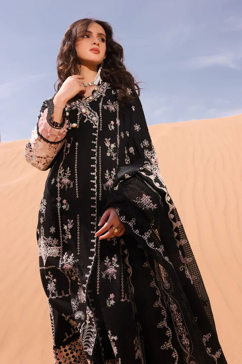 Qalamkar | Chikankari Eid Edit 24 | KM-08 LISE - Rang-e-Khaas