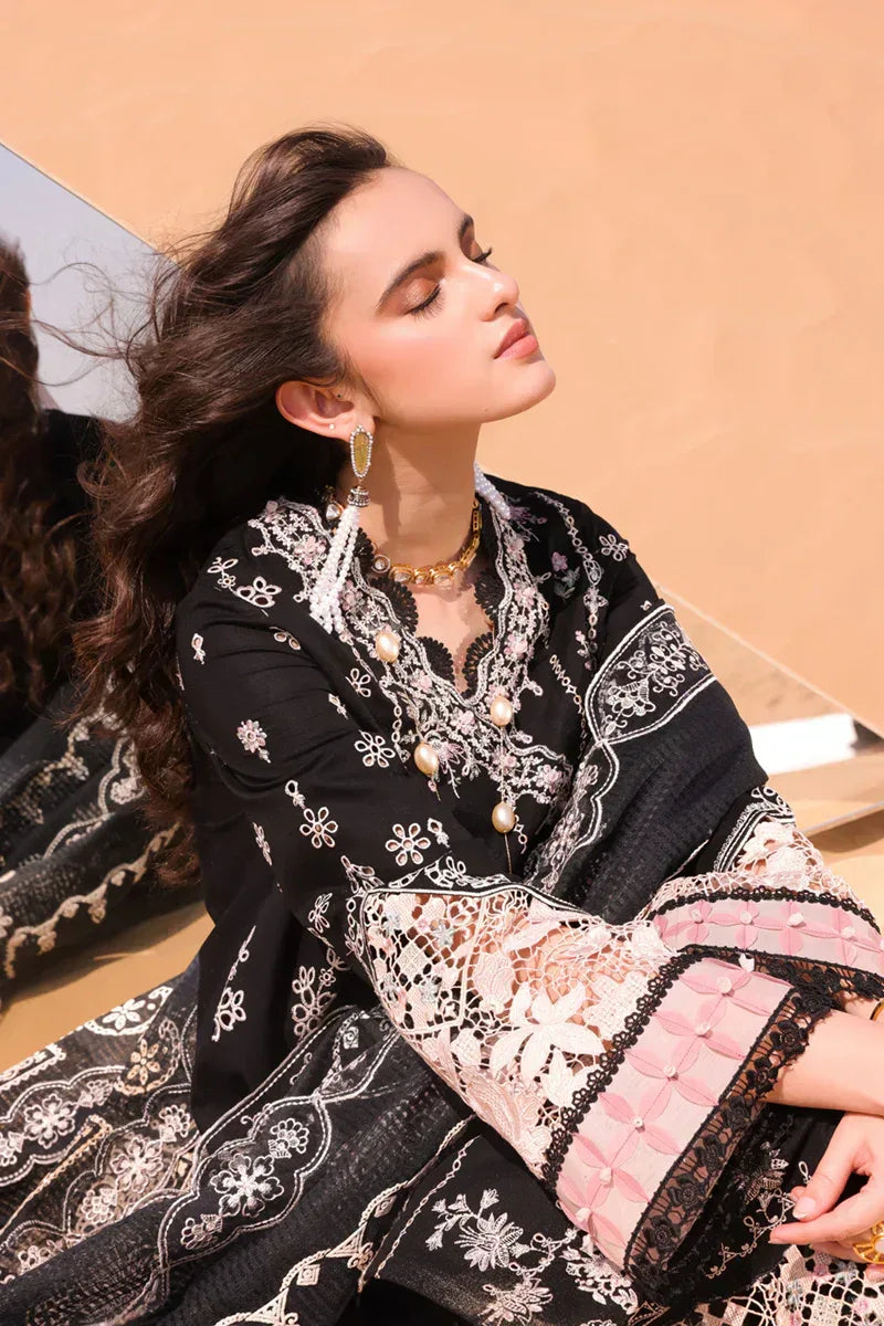 Qalamkar | Chikankari Eid Edit 24 | KM-08 LISE - Rang-e-Khaas