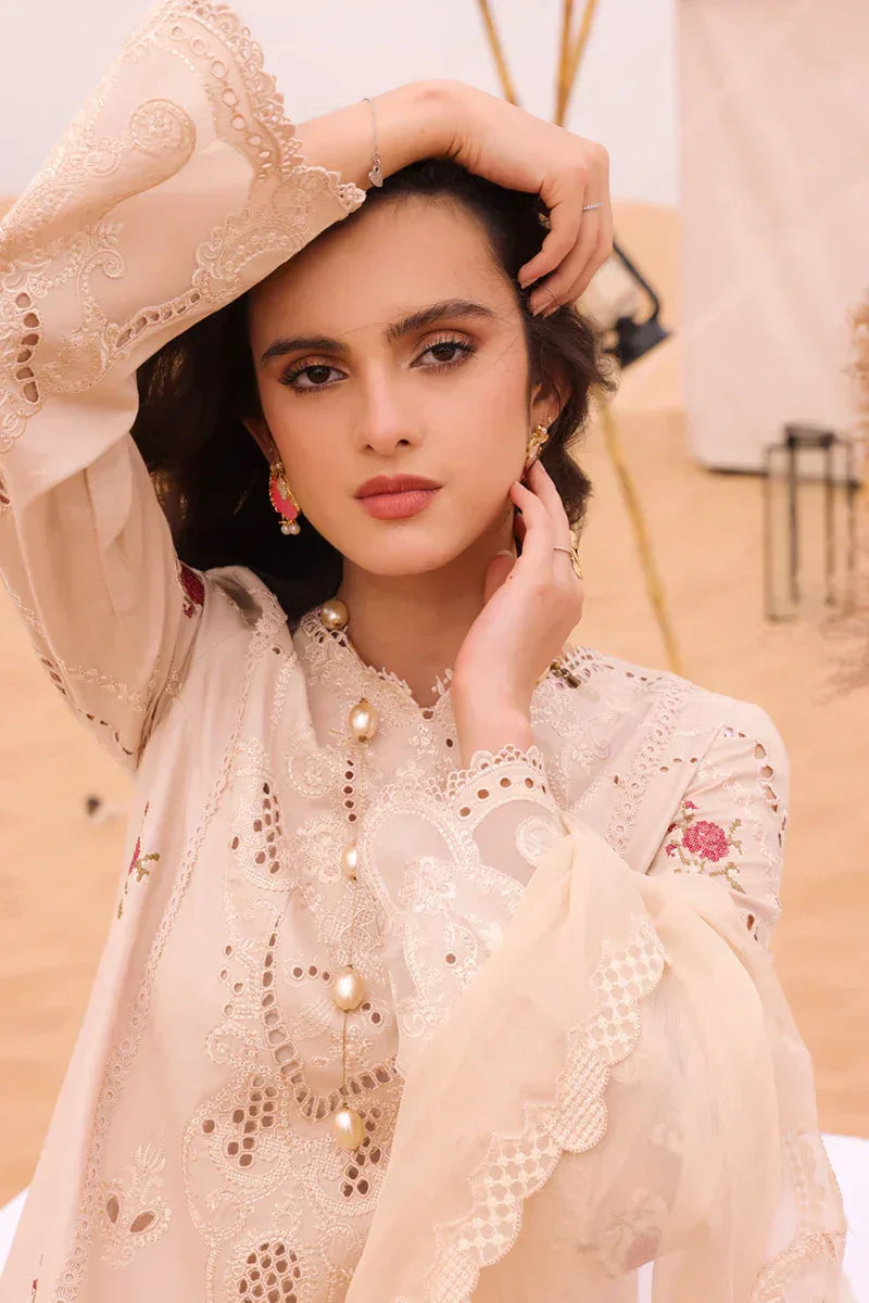 Qalamkar | Chikankari Eid Edit 24 | KM-07 CAOIMHE - Rang-e-Khaas
