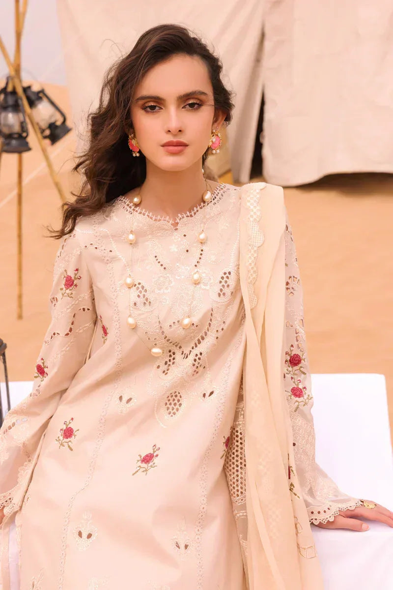 Qalamkar | Chikankari Eid Edit 24 | KM-07 CAOIMHE - Rang-e-Khaas