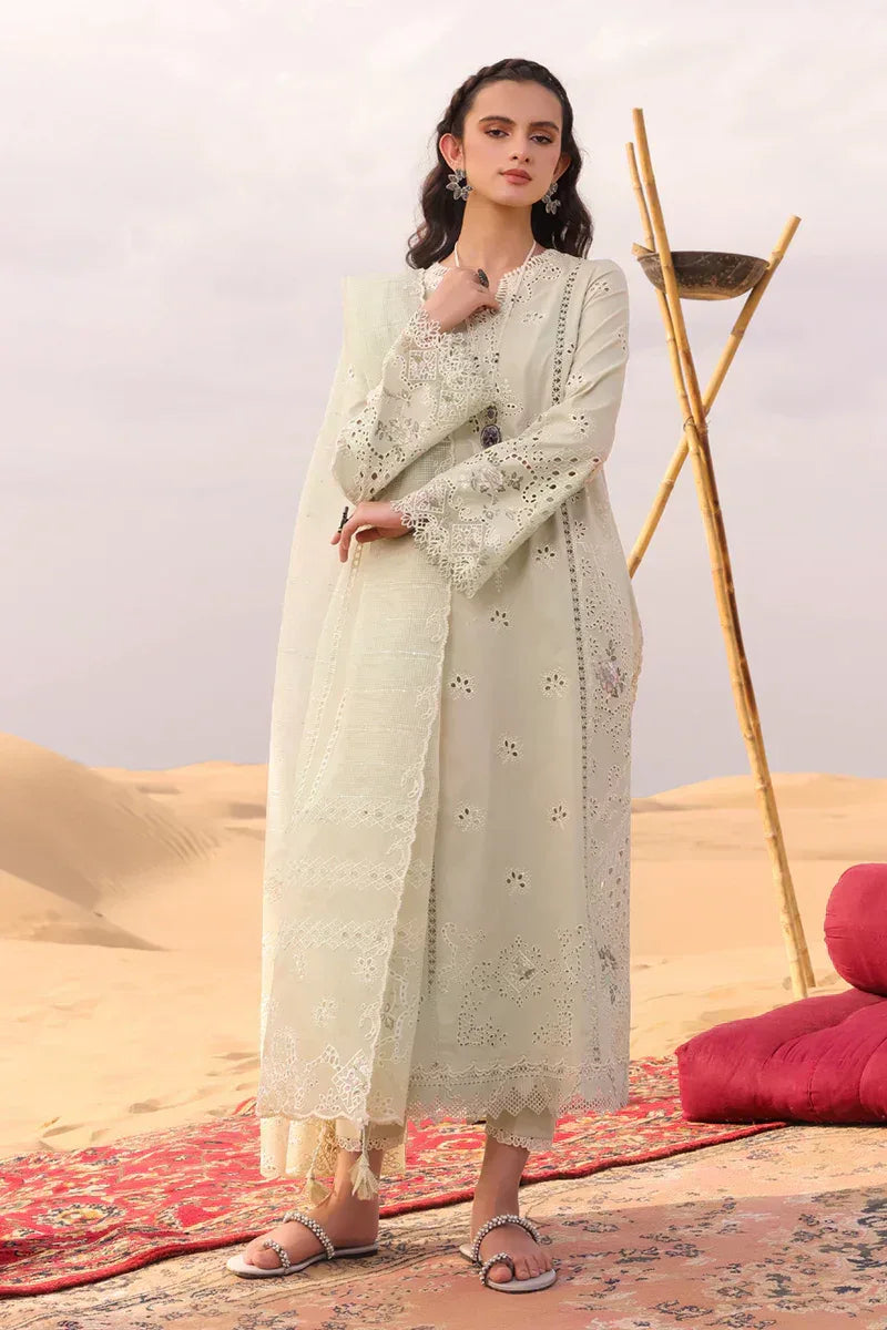 Qalamkar | Chikankari Eid Edit 24 | KM-04 SORCHA - Rang-e-Khaas