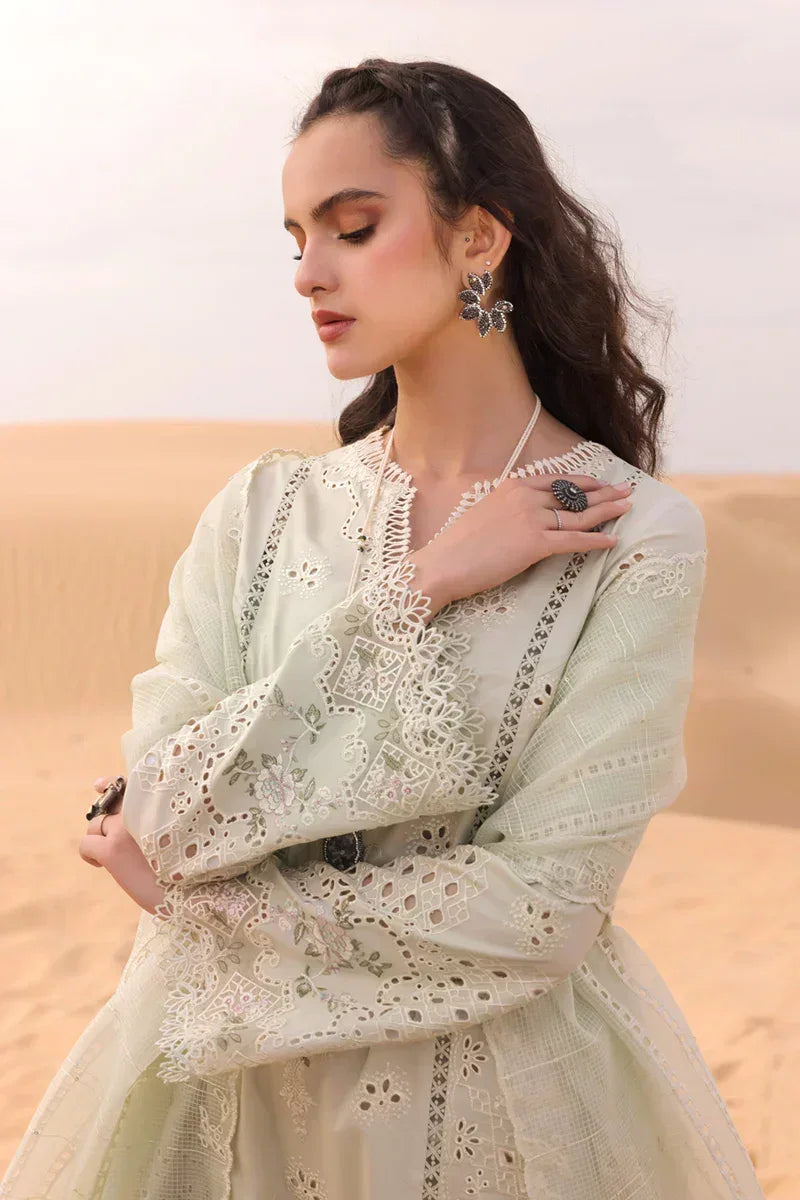 Qalamkar | Chikankari Eid Edit 24 | KM-04 SORCHA - Rang-e-Khaas