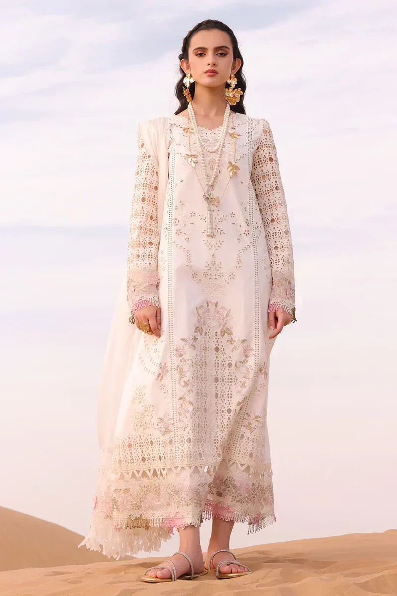 Qalamkar | Chikankari Eid Edit 24 | KM-02 SAOIRSE - Rang-e-Khaas