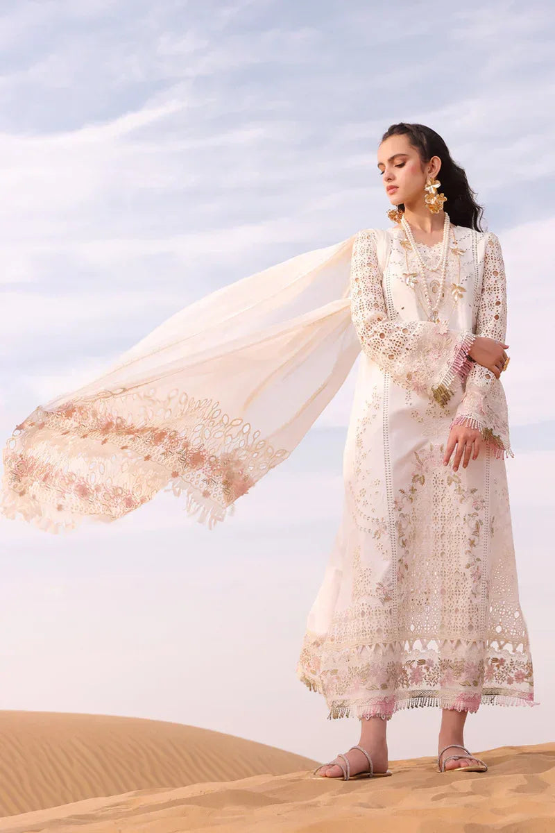 Qalamkar | Chikankari Eid Edit 24 | KM-02 SAOIRSE - Rang-e-Khaas