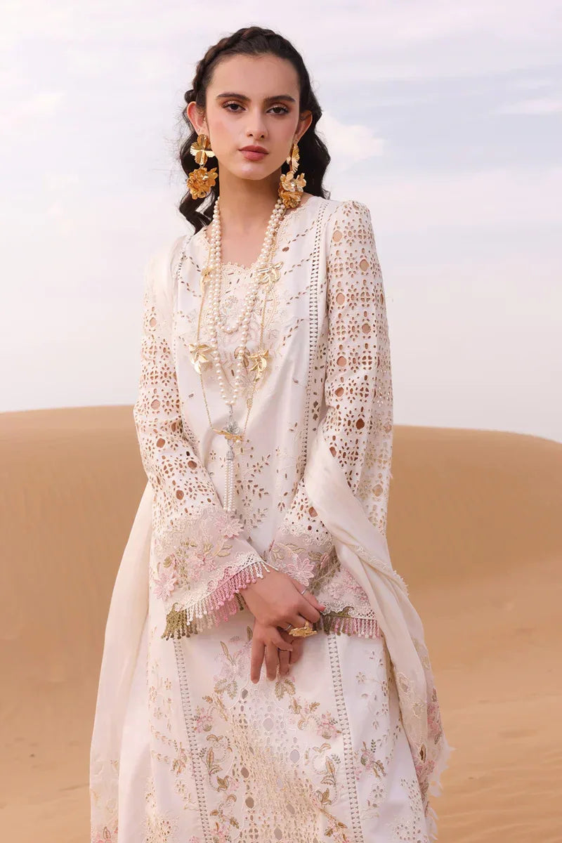 Qalamkar | Chikankari Eid Edit 24 | KM-02 SAOIRSE - Rang-e-Khaas