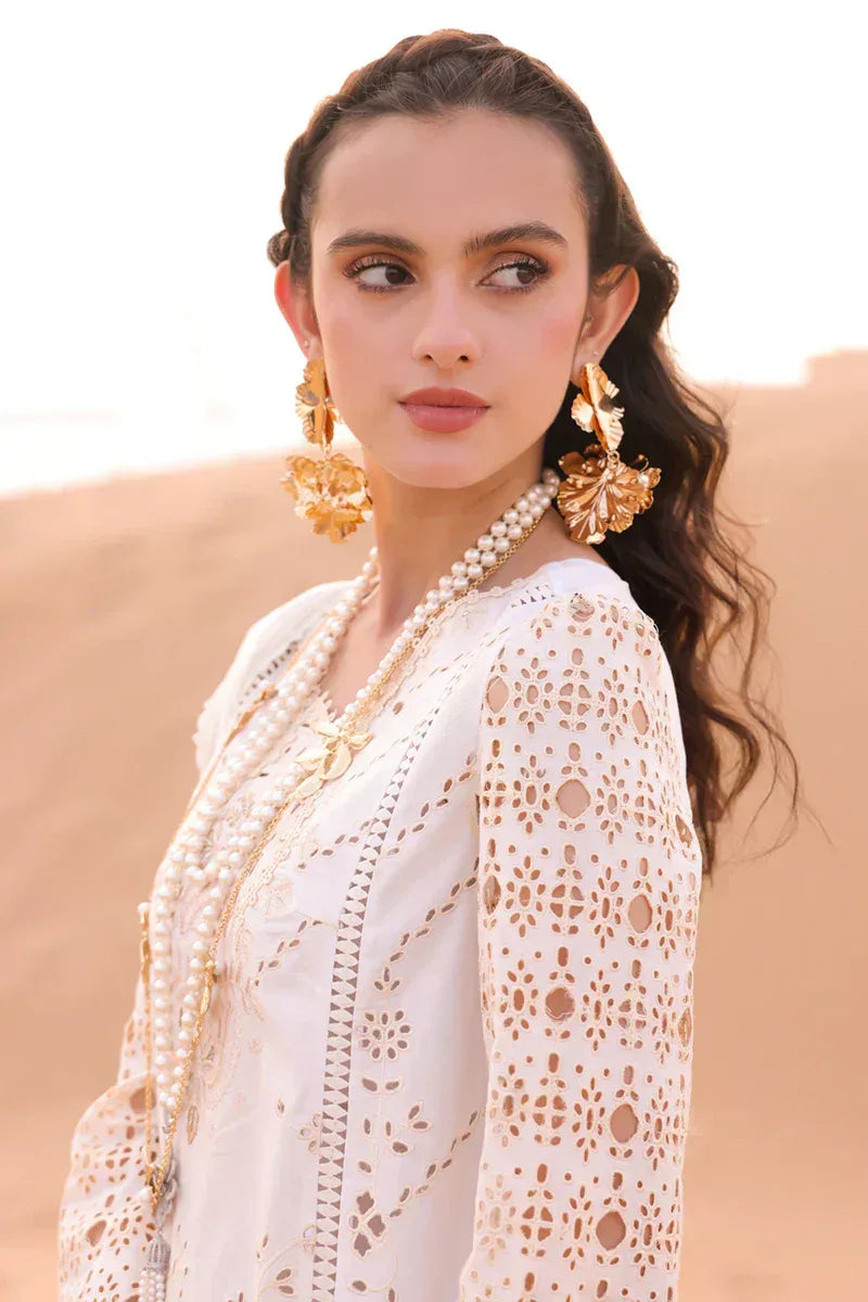 Qalamkar | Chikankari Eid Edit 24 | KM-02 SAOIRSE - Rang-e-Khaas