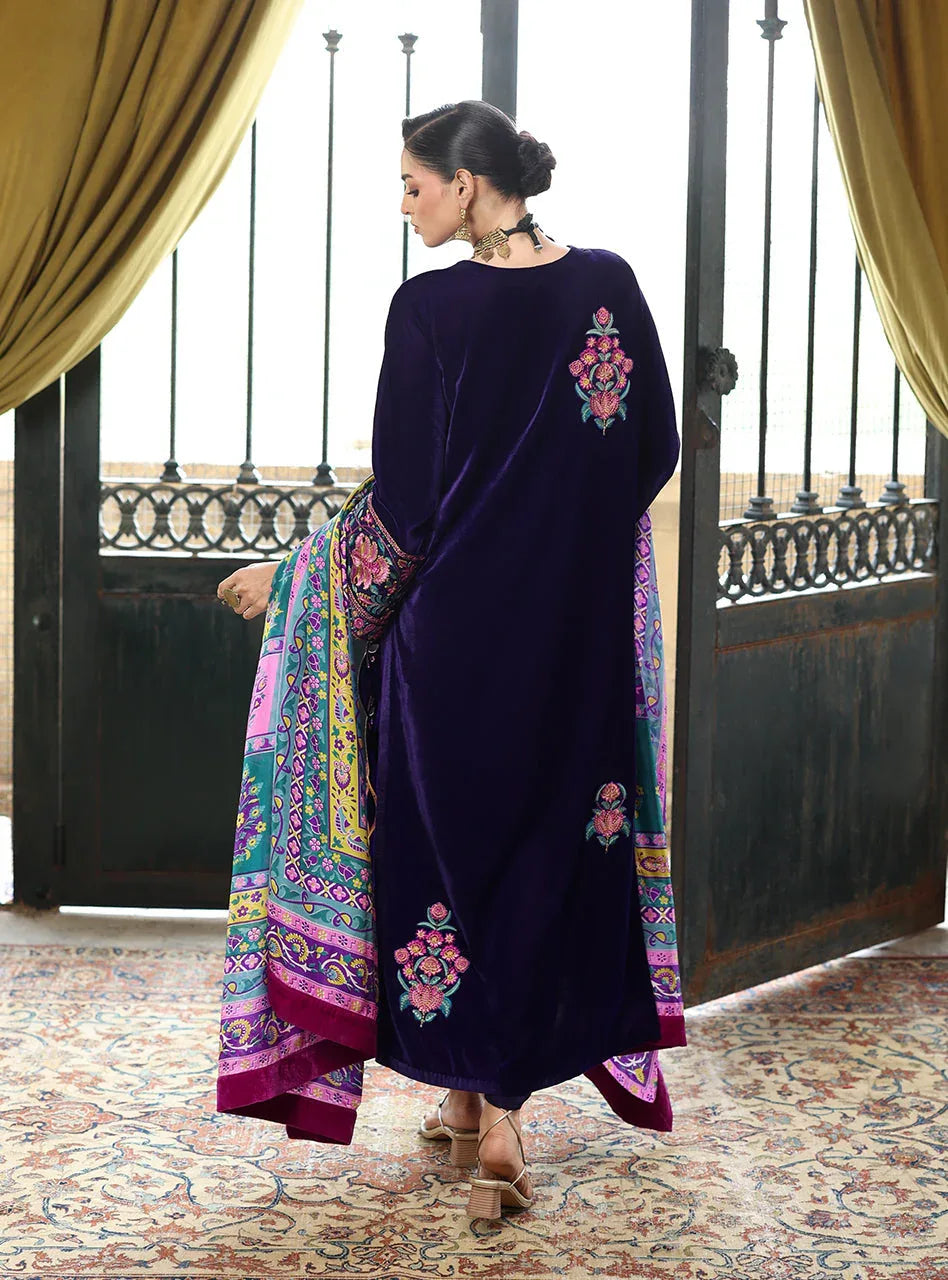 Zainab Chottani | Velura Velvet Edit 25 | Ameth Long Shirt - Rang-e-Khaas