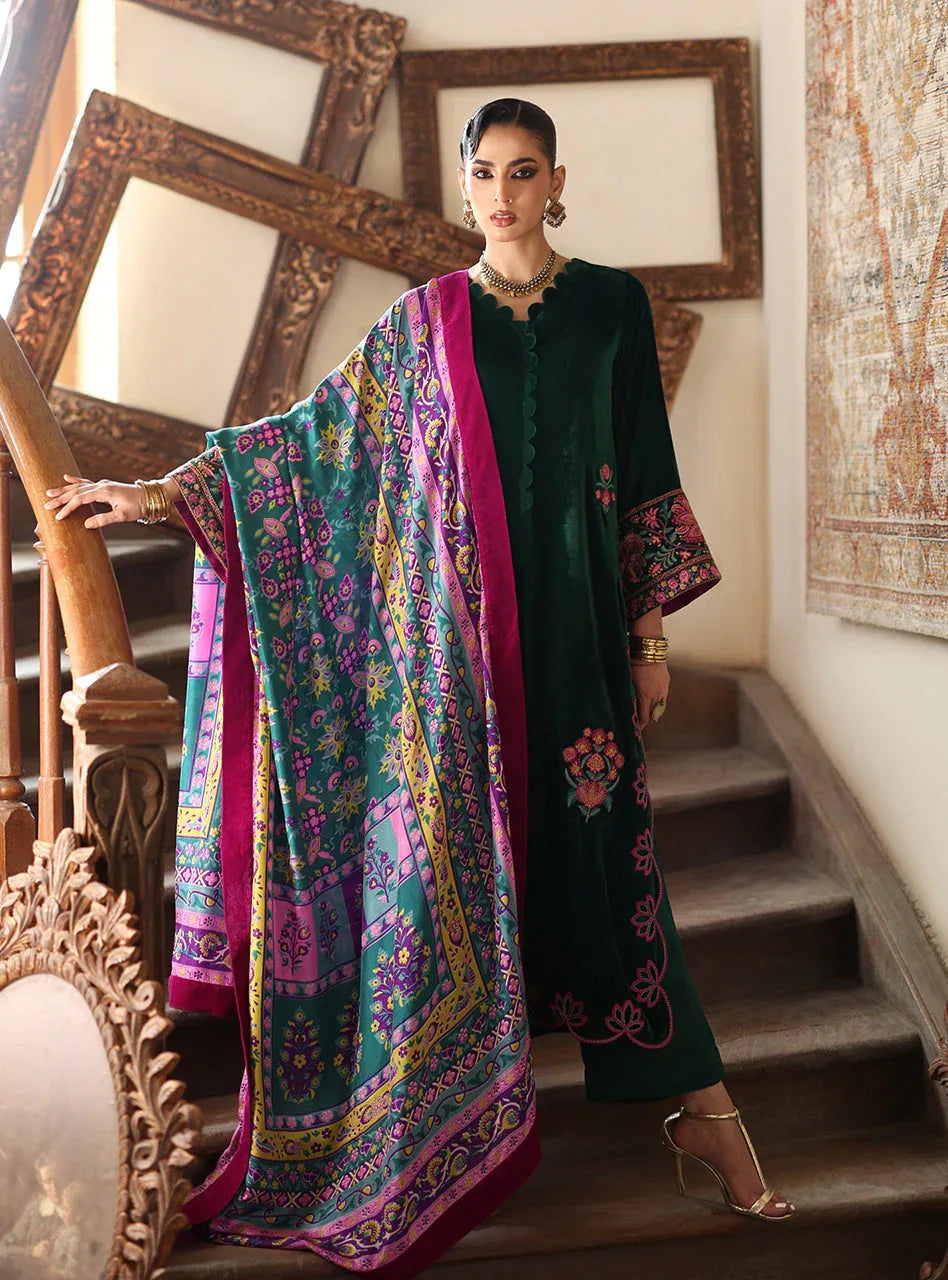 Zainab Chottani | Velura Velvet Edit 25 | Eden Long Shirt - Rang-e-Khaas