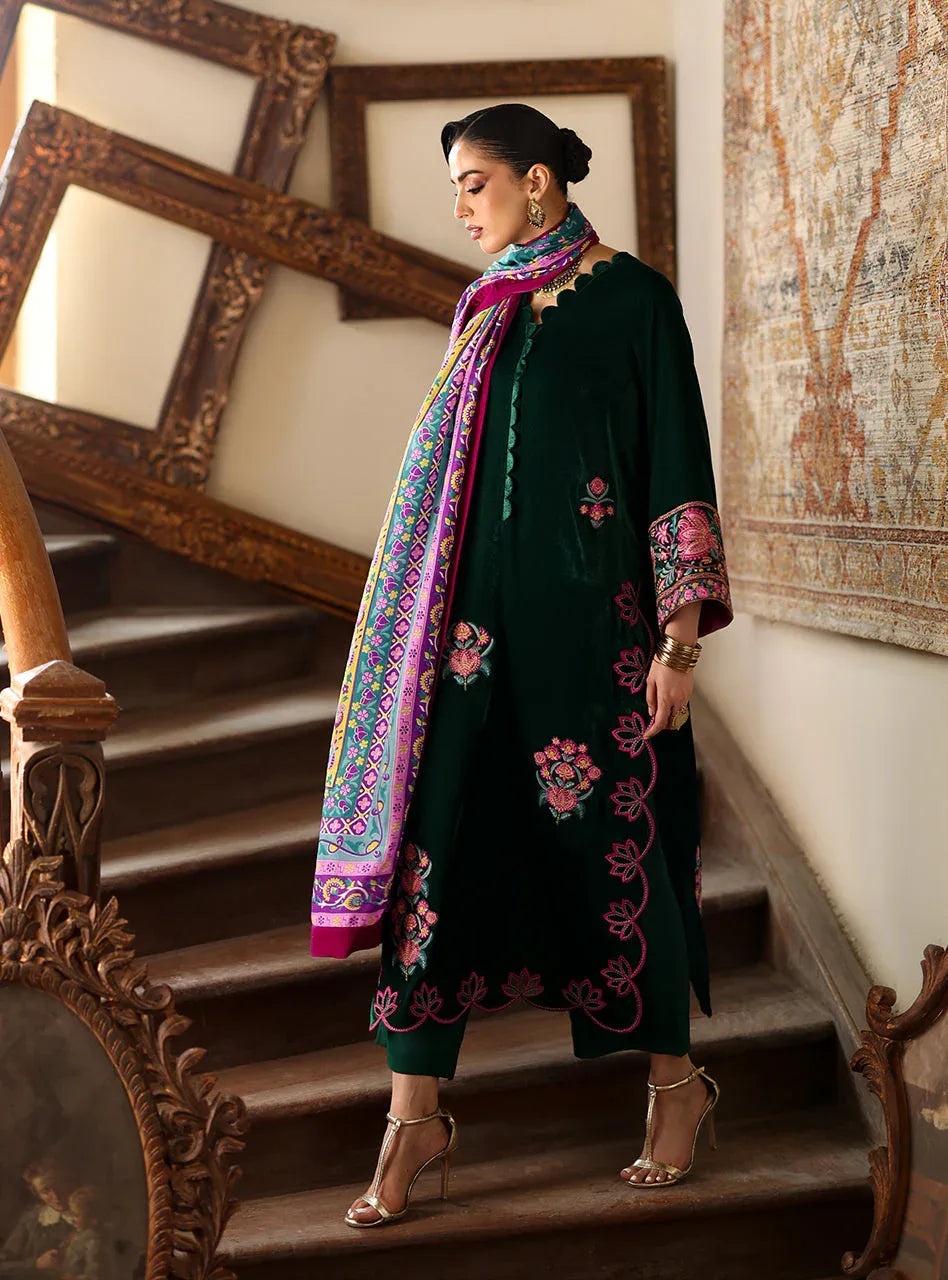 Zainab Chottani | Velura Velvet Edit 25 | Eden Long Shirt - Rang-e-Khaas