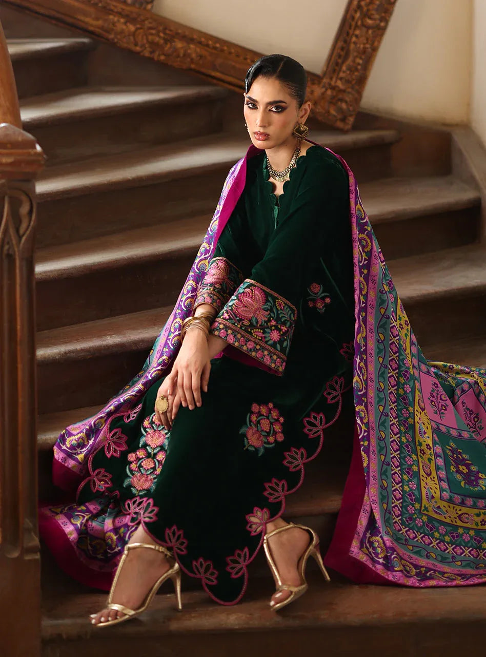 Zainab Chottani | Velura Velvet Edit 25 | Eden Long Shirt - Rang-e-Khaas