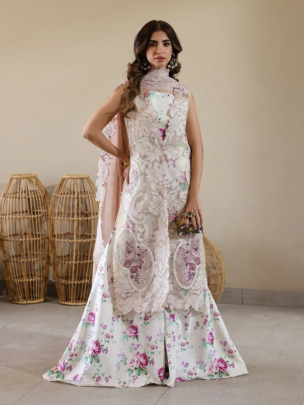 Faiza Faisal | Marine Luxury Lawn 25 | ELISHA - Rang-e-Khaas
