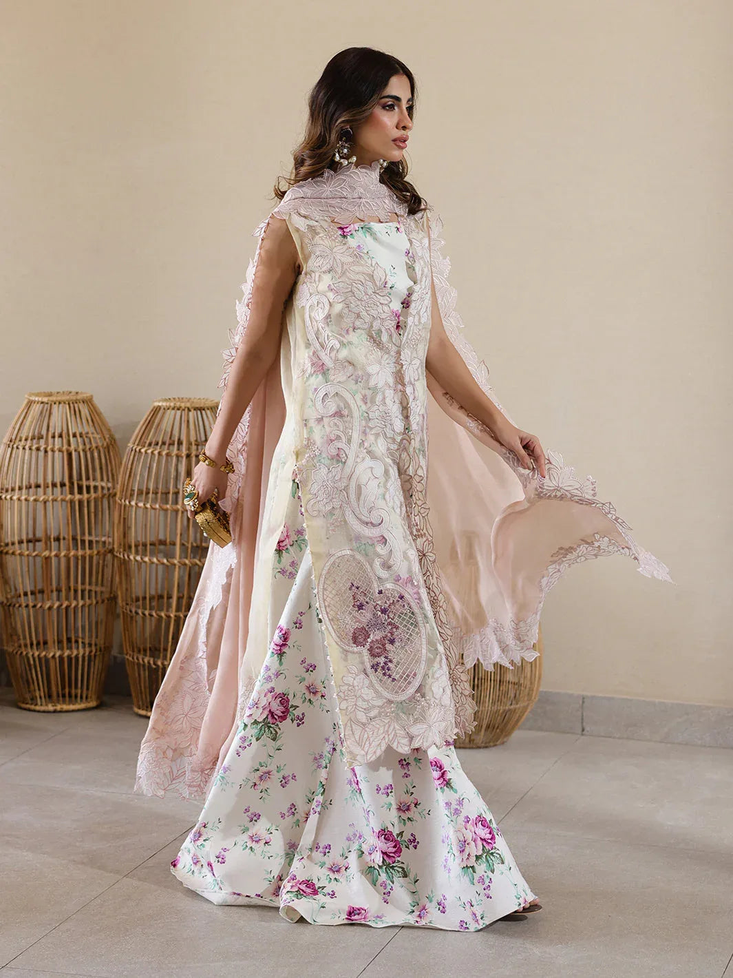 Faiza Faisal | Marine Luxury Lawn 25 | ELISHA - Rang-e-Khaas