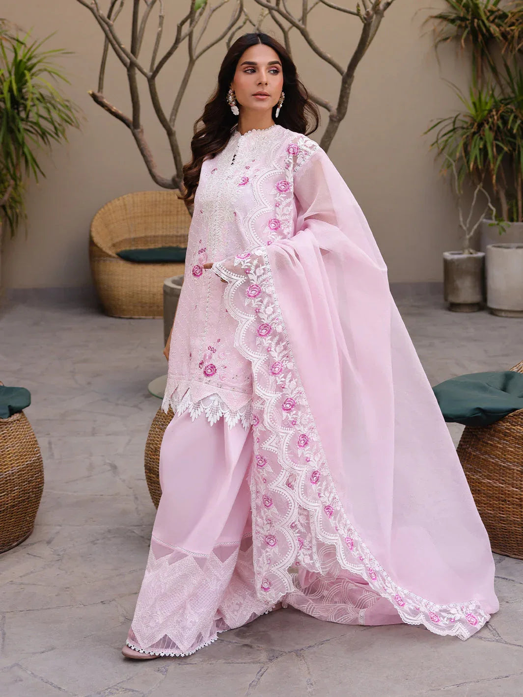 Faiza Faisal | Marine Luxury Lawn 25 | RENA - Rang-e-Khaas