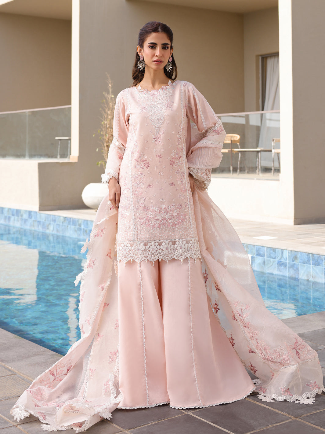 Faiza Faisal | Marine Luxury Lawn 25 | MARIA - Rang-e-Khaas