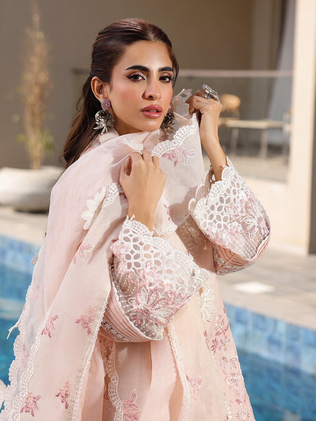 Faiza Faisal | Marine Luxury Lawn 25 | MARIA - Rang-e-Khaas