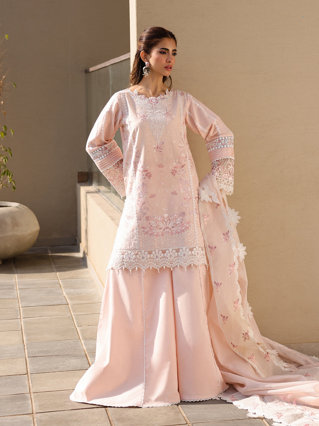 Faiza Faisal | Marine Luxury Lawn 25 | MARIA - Rang-e-Khaas