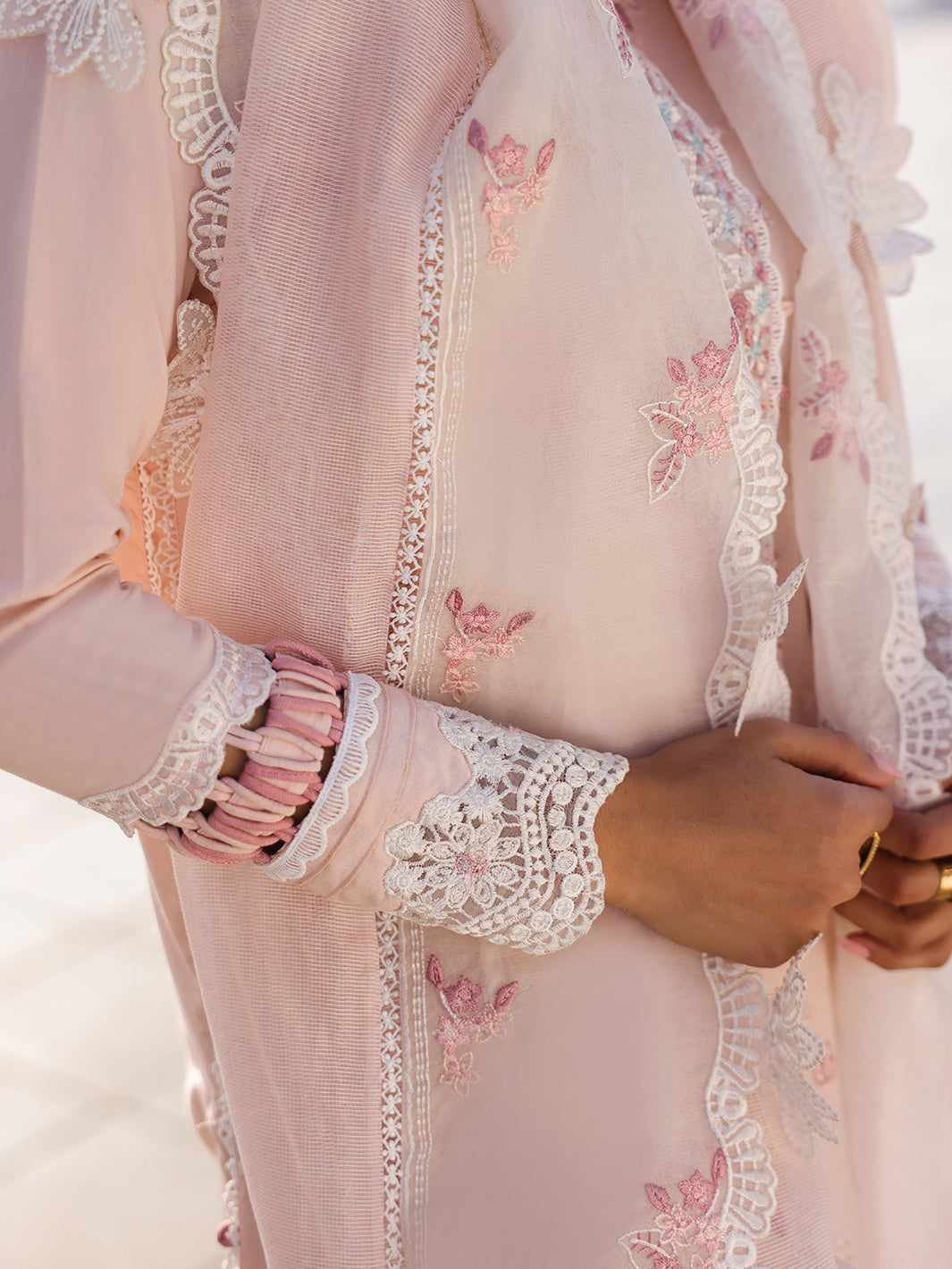 Faiza Faisal | Marine Luxury Lawn 25 | MARIA - Rang-e-Khaas