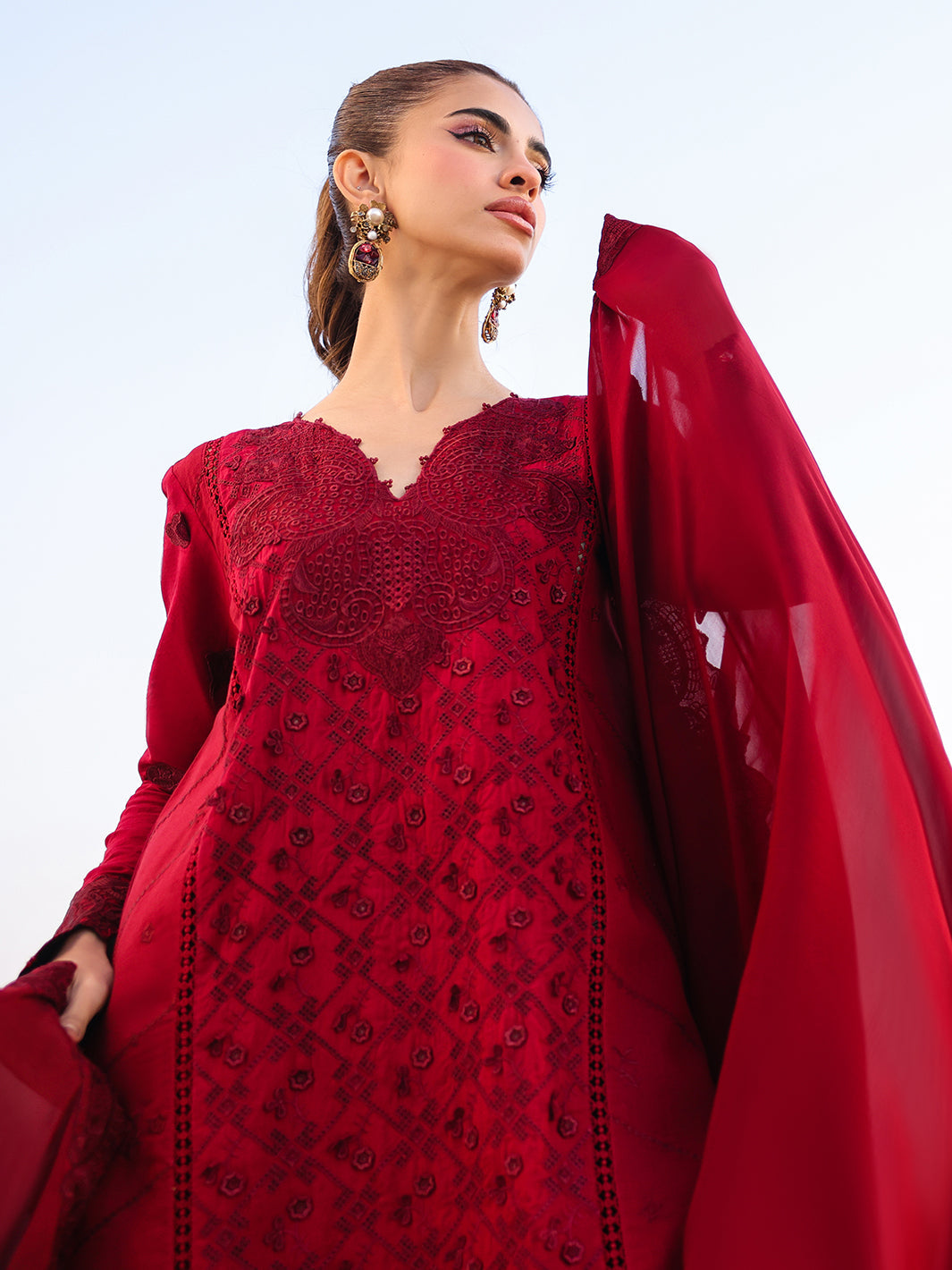 Faiza Faisal | Marine Luxury Lawn 25 | TARA - Rang-e-Khaas