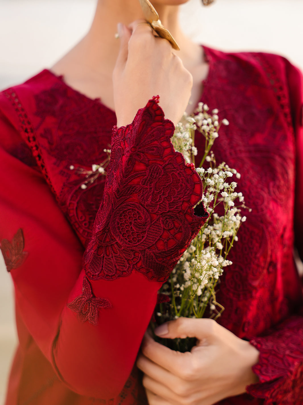 Faiza Faisal | Marine Luxury Lawn 25 | TARA - Rang-e-Khaas