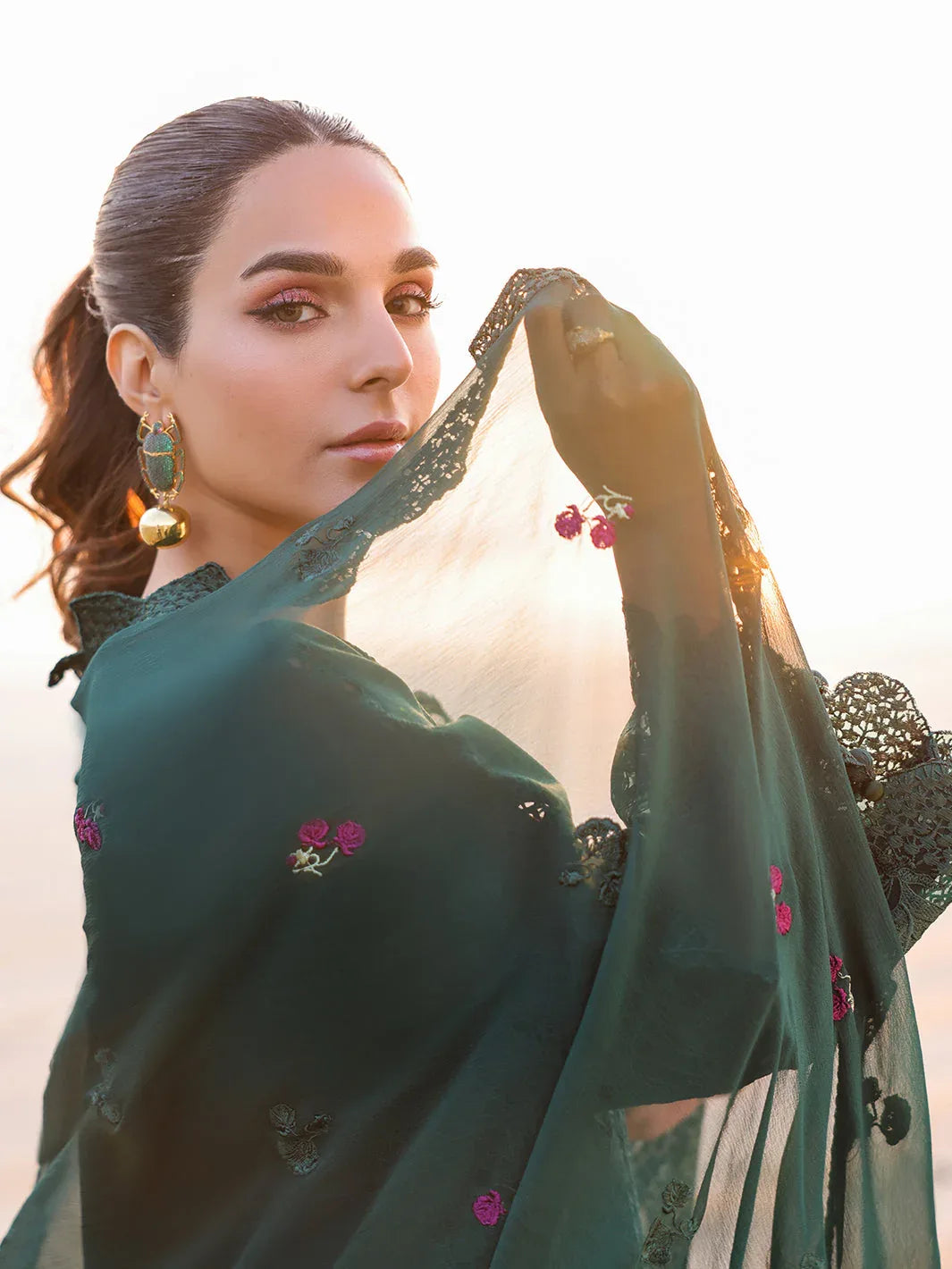 Faiza Faisal | Marine Luxury Lawn 25 | SOPHIA - Rang-e-Khaas