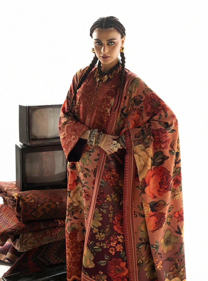 Zainab Chottani | Winter Shawl 25 | Abibi - D10 - Rang-e-Khaas