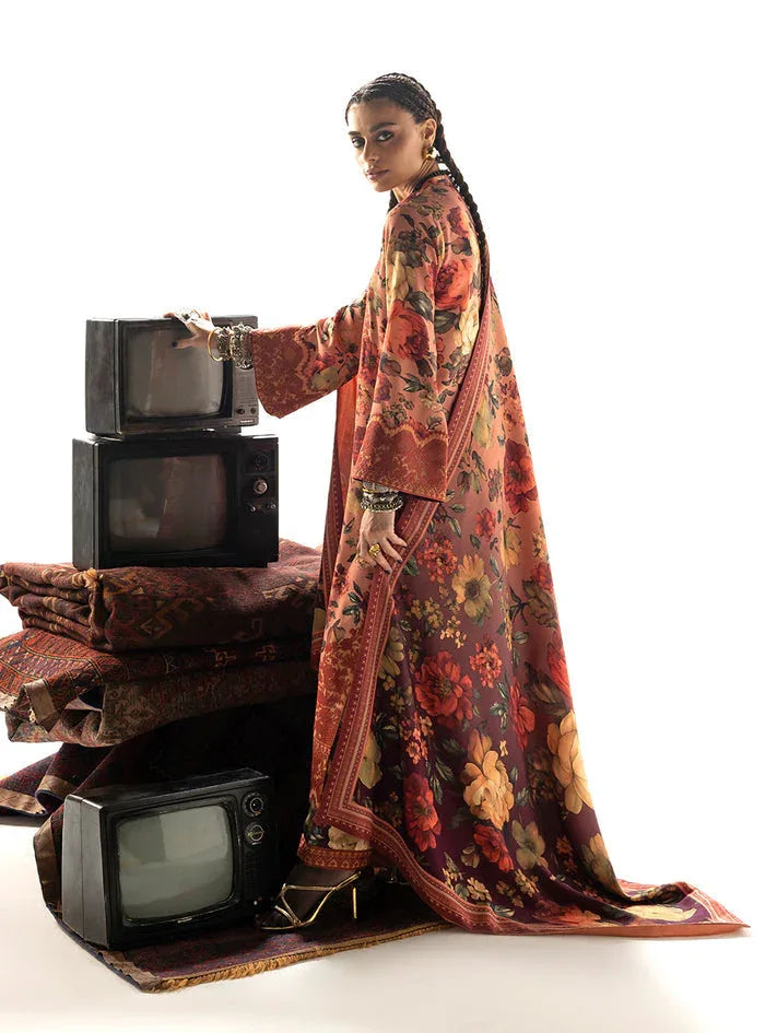 Zainab Chottani | Winter Shawl 25 | Abibi - D10 - Rang-e-Khaas