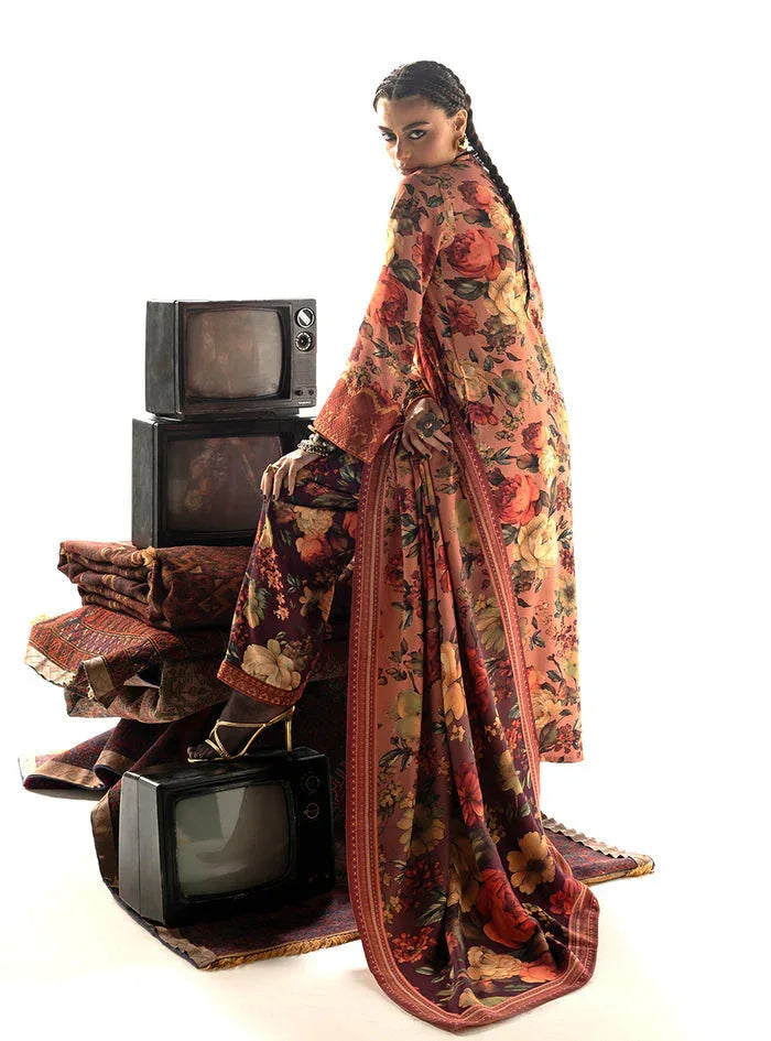 Zainab Chottani | Winter Shawl 25 | Abibi - D10 - Rang-e-Khaas