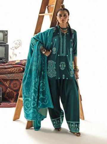 Zainab Chottani | Winter Shawl 25 | Kyana - D6 - Rang-e-Khaas