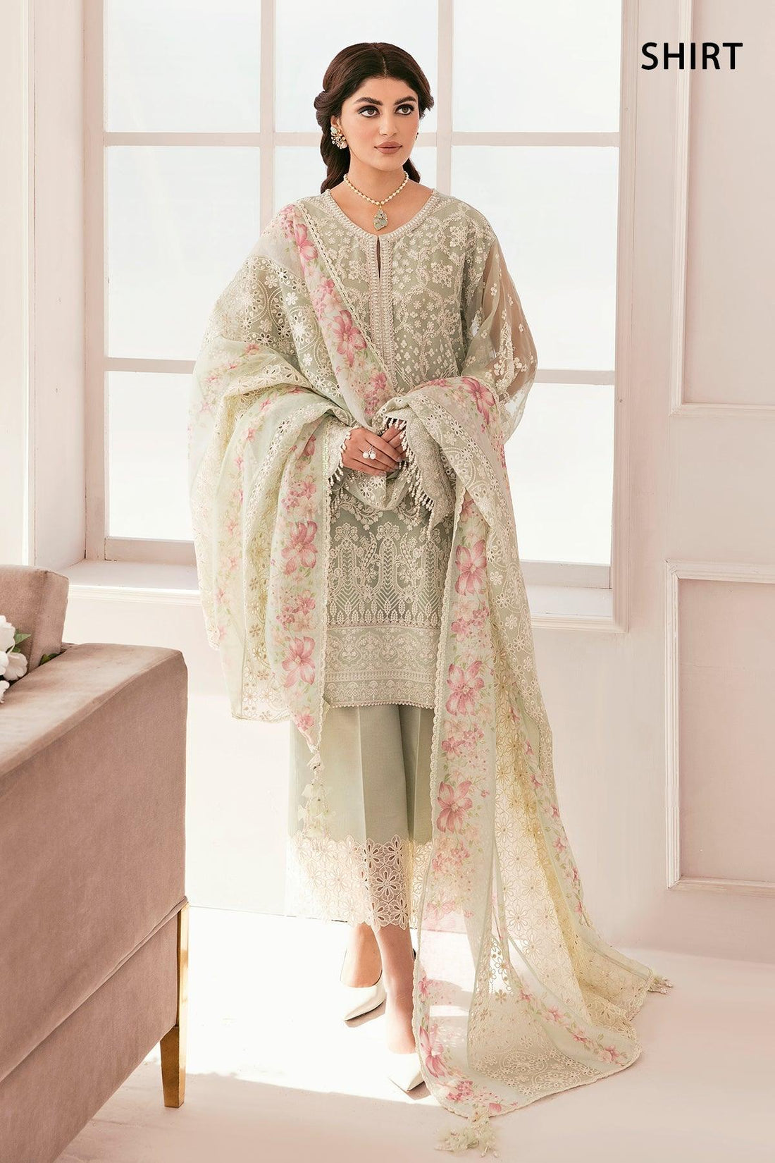 EMBROIDERED CHIFFON CH11-01 STITCHED