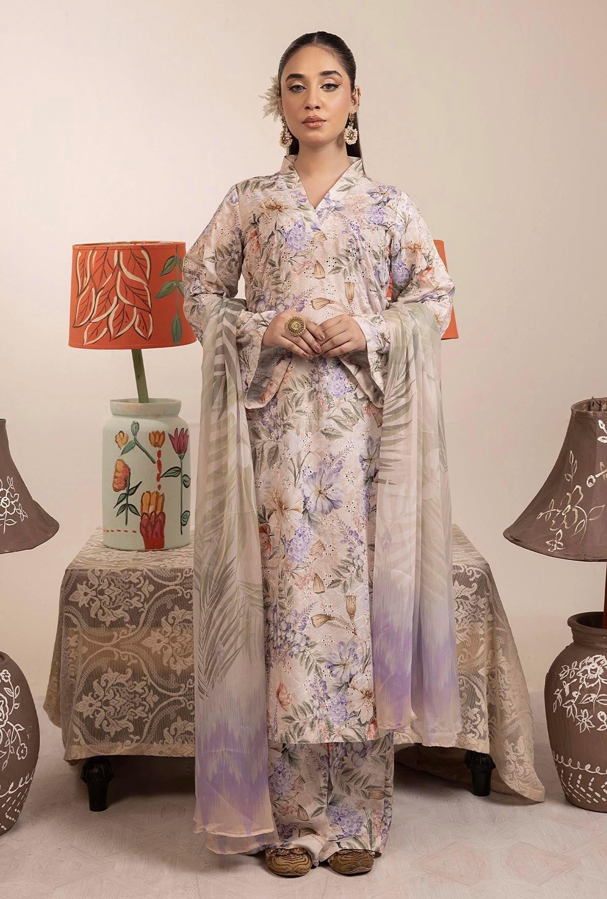 Adans Libas | Basic Chikankari |  7703 - Rang-e-Khaas