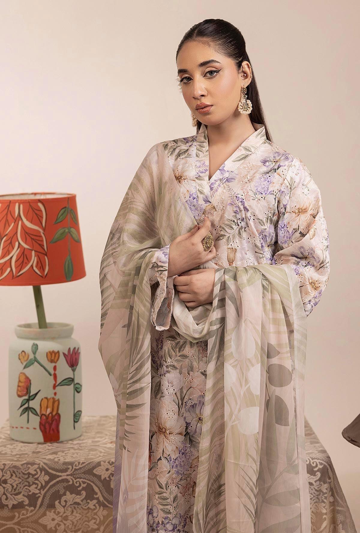 Adans Libas | Basic Chikankari |  7703 - Rang-e-Khaas