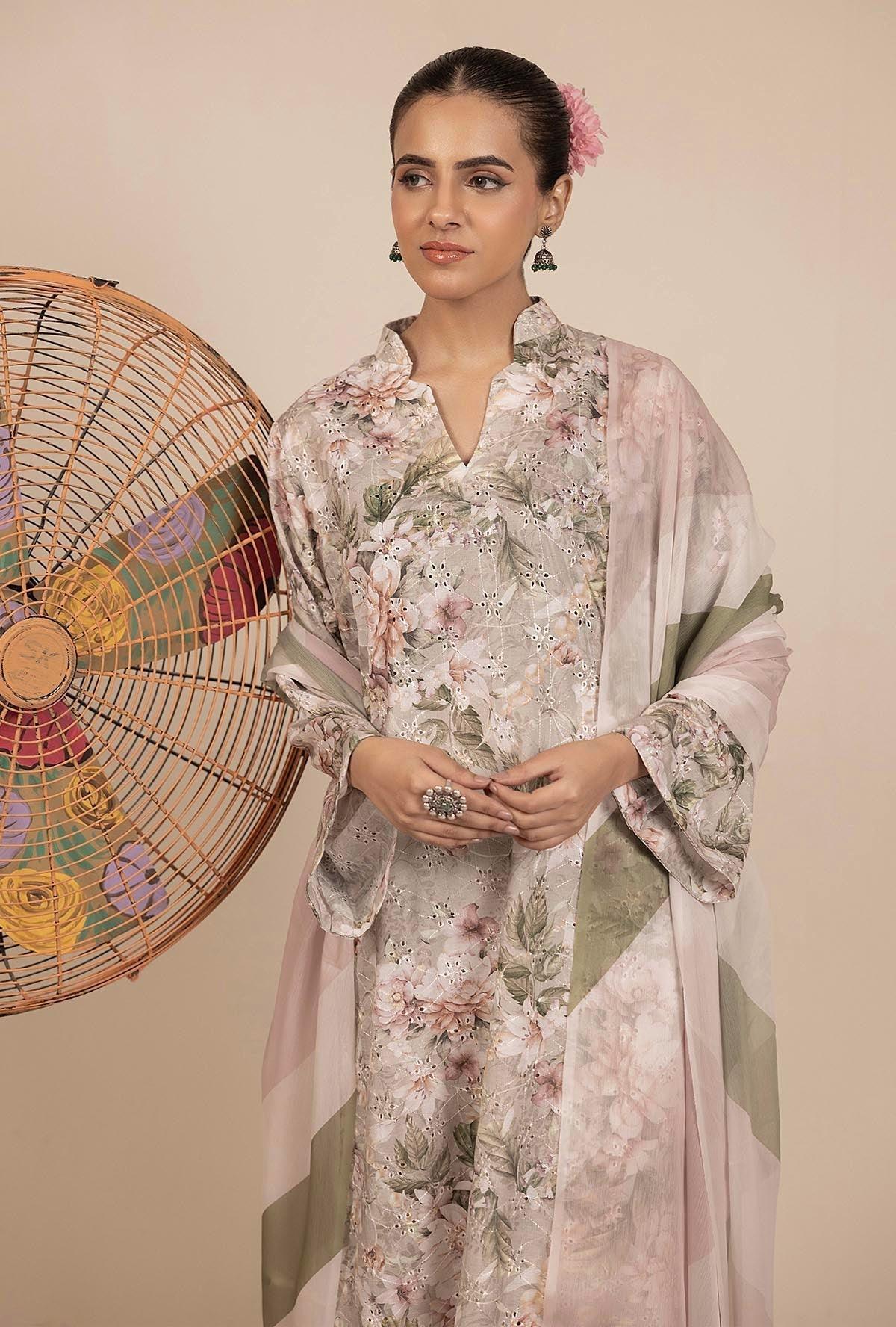 Adans Libas | Basic Chikankari |  7708 - Rang-e-Khaas