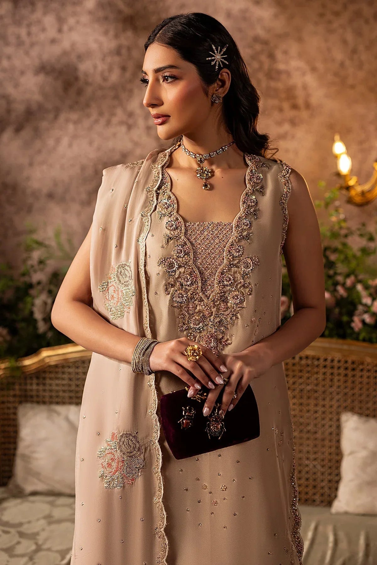 Mina Kashif | Loona Lawn 25 | Garnet - Rang-e-Khaas