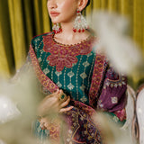 Alizeh Fashion Luxury Embroidered Chiffon 3Pc Suit AF-CH-2174-Nagar C Sea Green