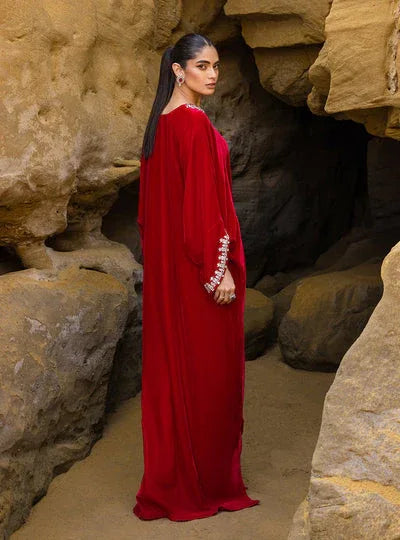 Zainab Chottani | The Kaftan Edit | Capri Red - Rang-e-Khaas