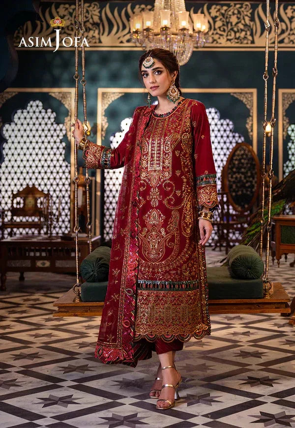 Asim Jofa | Fasana e Ishq Eid Luxury Lawn | AJFI-21 - Rang-e-Khaas