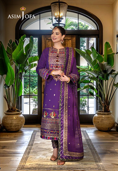 Asim Jofa | Luxury CAMBRIC 3 PCS '24 | AJFILE-16