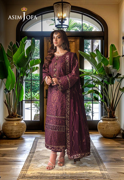 Asim Jofa | Luxury CAMBRIC 3 PCS '24 | AJFILE-06