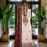 Asim Jofa | Luxury CAMBRIC 3 PCS '24 | AJFILE-13