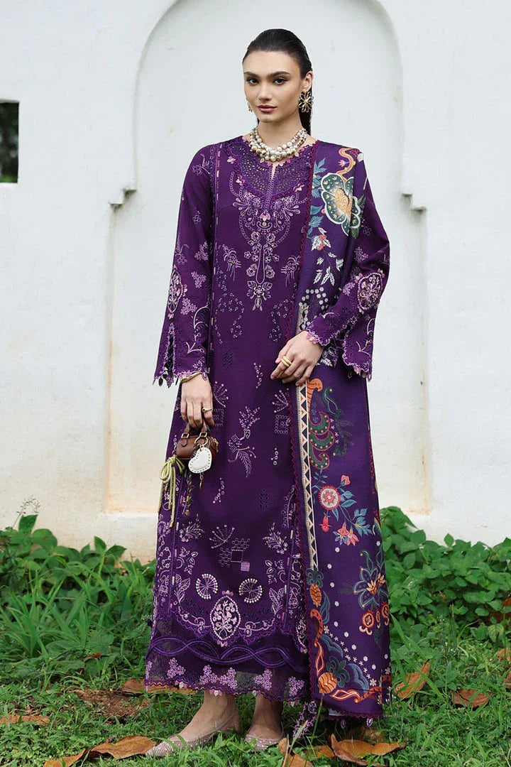 Qalamkar | Q Linen 25 | KL-15 IRIS - Rang-e-Khaas