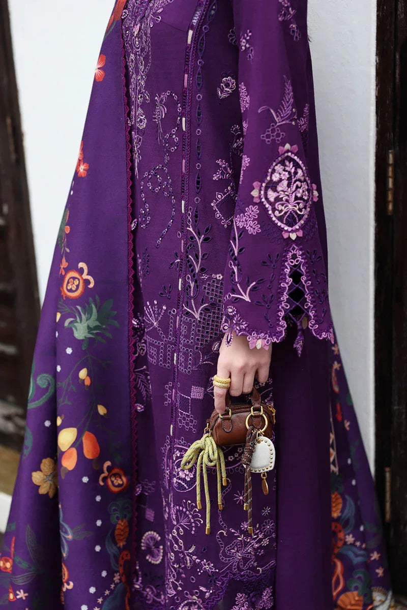 Qalamkar | Q Linen 25 | KL-15 IRIS - Rang-e-Khaas