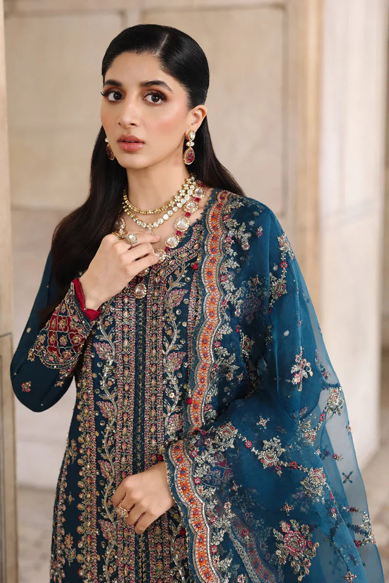 Qalamkar | Shadmaani Formals 25 | RH-02 NEELAM - Rang-e-Khaas