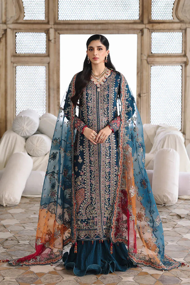 Qalamkar | Shadmaani Formals 25 | RH-02 NEELAM - Rang-e-Khaas