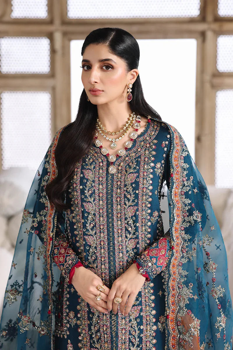 Qalamkar | Shadmaani Formals 25 | RH-02 NEELAM - Rang-e-Khaas