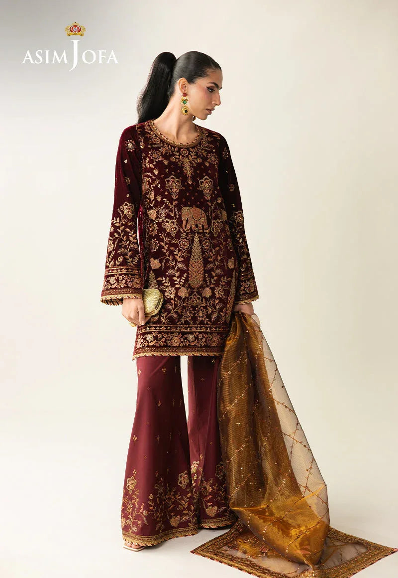Asim Jofa | Makhmal Velvet 25 | AJULM-07 - Rang-e-Khaas