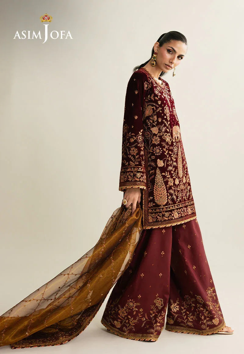 Asim Jofa | Makhmal Velvet 25 | AJULM-07 - Rang-e-Khaas